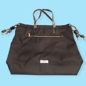 Versace Fragrances Black/Gold Accent tote bag NWT